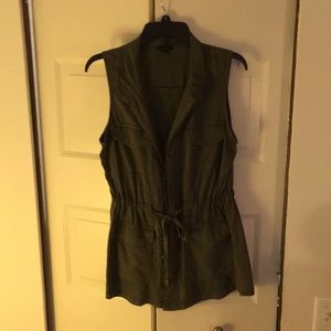 NWOT Green military style vest